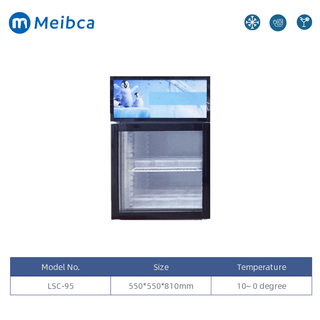 Mini-réfrigérateur avant à porte transparente en verre